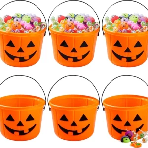 6 PCS Jack O Lantern Buckets