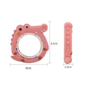 4Pk Silicone Teething Rattle