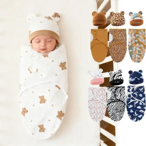 Newborn Swaddle Wrap with Hat